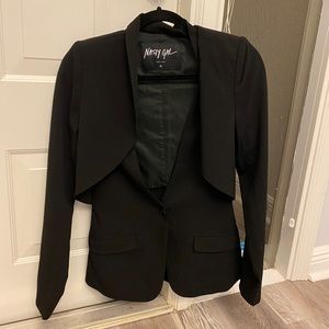 Nastygal black blazer, Sz XS